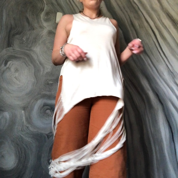 RAQUEL ALLEGRA **sold** fringe tank top - Picture 4 of 8